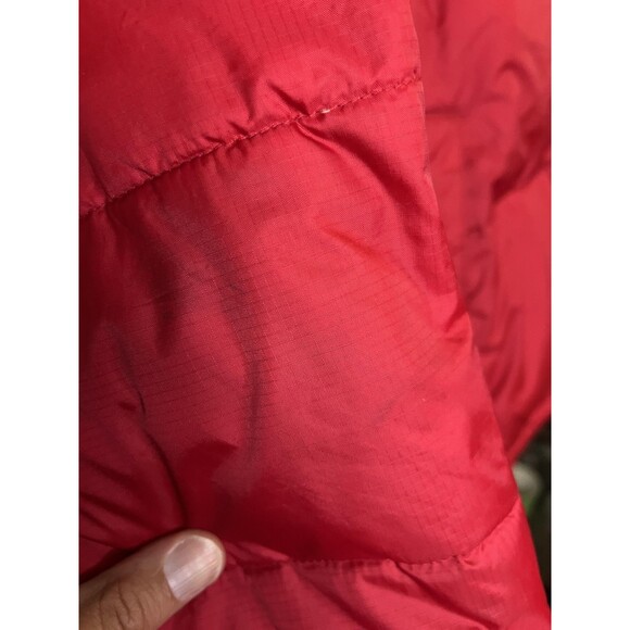 Steve & Barry's Double Down Jacket Mens 2XL Red Black Puffer Hooded Winter Coat - Picture 11 of 16